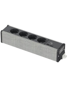 SE Модул 4х шуко и 2хUSB тип A+C цвят Антрацит / Текстил Unica System+ /до изчерпване/ - INS44235 - Цена | LEDs4economy
