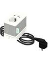 SE Модул за бюро 1х шуко и 2хUSB тип A+C, кабел 2м, цвят Бял / Текстил Unica System+ - INS44050 - Цена | LEDs4economy