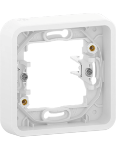 SE Рамка единична със скоби IP55 цвят Бял Mureva - MUR39108 - Цена | LEDs4economy