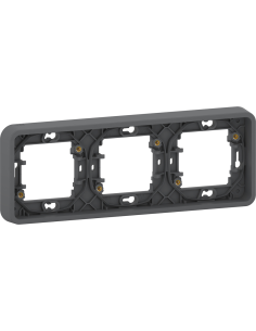 SE Рамка тройна хоризонтална IP55 цвят Антрацит Mureva - MUR34109 - Цена | LEDs4economy