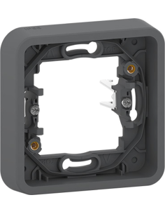 SE Рамка единична със скоби IP55 цвят Антрацит Mureva - MUR34108 - Цена | LEDs4economy