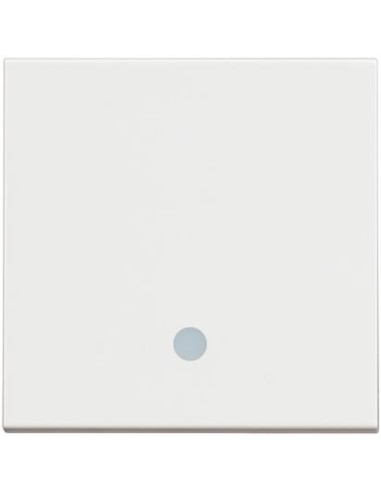 Бутон с LED индикация 2 мод. 10A цвят Бял /блистер/ Classia Bticino