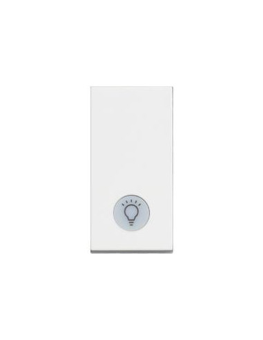 Бутон с LED индикация на 230V и символ лампа 1 мод. 10A цвят Бял /блистер/ Classia Bticino
