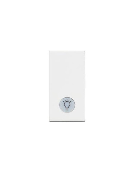 Бутон с LED индикация на 230V и символ лампа 1 мод. 10A цвят Бял /блистер/ Classia Bticino