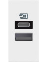 BTICINO Розетка 2xUSB за зареждане тип A+C 3A 15W 1 мод. цвят Бял /блистер/ Classia - RW4191AC - Цена | LEDs4economy