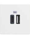 BTICINO Розетка 2xUSB за зареждане тип A+C 3A 15W 2 мод. цвят Бял /блистер/ Classia - RW4287C2 - Цена | LEDs4economy