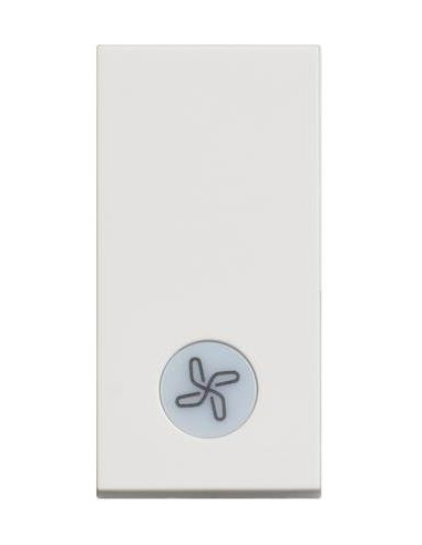 Еднополюсен ключ с LED индикация и символ вентилатор 1 мод. 10A цвят Бял /блистер/ Classia Bticino