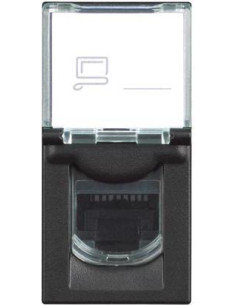 BTICINO Розетка RJ45 cat.6A STP 1 мод. цвят Черен /блистер/ Classia - RG4279C6AS - Цена | LEDs4economy