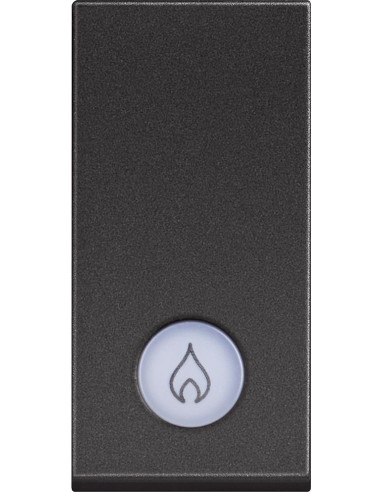 Еднополюсен ключ с LED индикация и символ отопление 1 мод. 16A цвят Черен /блистер/ Classia Bticino