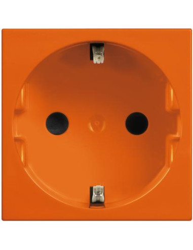 Контакт ШУКО 2P+E 2 мод. 16A детска защита цвят Оранжев /блистер/ Classia Bticino