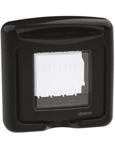 BTICINO Капак противовлажен IP55 2 мод. цвят Черен Classia - 27602G - Цена | LEDs4economy