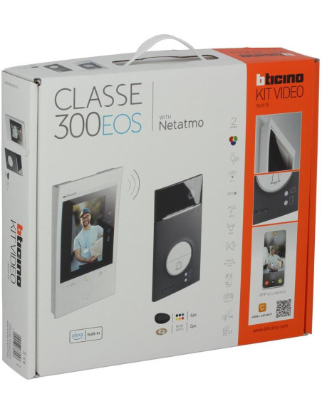 Видео-домофон комплект Classe 300EOS Wi-Fi дисплей и LINEA 3000 входен панел Bticino
