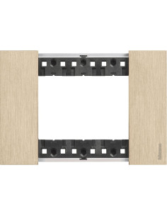 BTICINO Рамка 3 мод. метална цвят Злато (Gold) Living Now - KA4803ZW - Цена | LEDs4economy