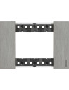 BTICINO Рамка 3 мод. метална цвят Стомана (Steel) Living Now - KA4803ZG - Цена | LEDs4economy