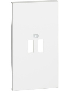 BTICINO Лицев панел за USB розетка тип 2xA/2xC/A+C 2 мод. цвят Бял Living Now - KW12C - Цена | LEDs4economy