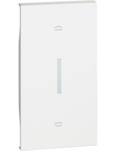 BTICINO Лицев панел за ключ за щори 2 мод. цвят Бял Living Now - KW06M2 - Цена | LEDs4economy