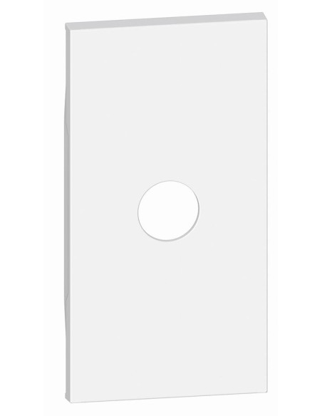 Лицев панел за TV розетка - Празен модул с отвор ф9мм - Индикатор, 2 мод. цвят Бял Living Now Bticino