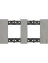 BTICINO Рамка 2x2 мод. метална цвят Стомана (Steel) Living Now - KA4802M2ZG - Цена | LEDs4economy