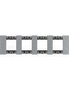 BTICINO Рамка 4x2 мод. метална цвят Луна (Moon) Living Now - KA4802M4NW - Цена | LEDs4economy