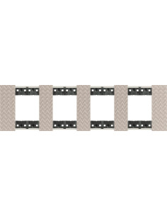 BTICINO Рамка 4x2 мод. цвят Илюзия (Optic) Living Now - KA4802M4MM - Цена | LEDs4economy