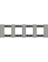 BTICINO Рамка 4x2 мод. метална цвят Стомана (Steel) Living Now - KA4802M4ZG - Цена | LEDs4economy