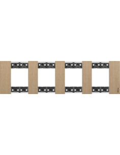BTICINO Рамка 4x2 мод. дървена цвят Дъб (Oak) Living Now - KA4802M4LM - Цена | LEDs4economy