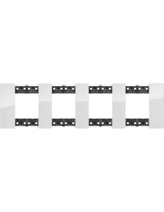 BTICINO Рамка 4x2 мод. цвят Лед (Ice) Living Now - KA4802M4DW - Цена | LEDs4economy