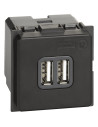 BTICINO Розетка 2xUSB за зареждане тип A 3A 15W 2 мод. Living Now - K4285C2 - Цена | LEDs4economy