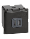 BTICINO Розетка 2xUSB за зареждане тип C 3A 15W 2 мод. Living Now - K4286C2 - Цена | LEDs4economy