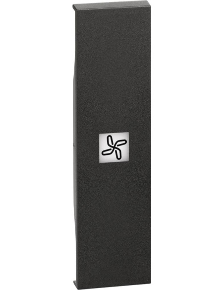 Лицев панел за ключ със символ "вентилатор" 1 мод. цвят Черен LNow Bticino