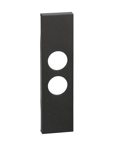 Лицев панел за двойна TV розетка и индикатори, 1 мод. цвят Черен Living Now Bticino
