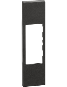 BTICINO Лицев панел за единични розетки RJ45/LED лампа K4381/тонколони/RCA 1 мод. цвят Черен Living Now - KG07 - Цена | LEDs4eco