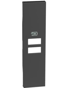 BTICINO Лицев панел за USB розетка тип 2xA/2xC/A+C 1 мод. цвят Черен Living Now - KG13C - Цена | LEDs4economy