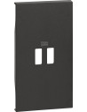 BTICINO Лицев панел за USB розетка тип 2xA/2xC/A+C 2 мод. цвят Черен Living Now - KG12C - Цена | LEDs4economy