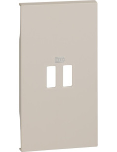 BTICINO Лицев панел за USB розетка тип 2xA/2xC/A+C 2 мод. цвят Крем Living Now - KM12C - Цена | LEDs4economy