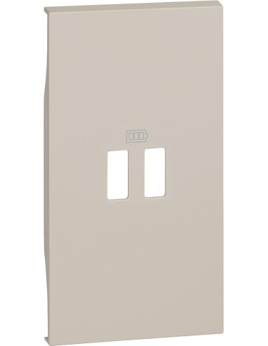 KM12C Лицев панел за USB розетка тип 2xA/2xC/A+C 2 мод. цвят Крем Living Now Bticino