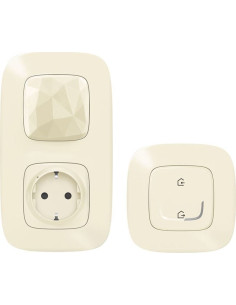Netatmo Стартов пакет Smart Valena Allure Крем (Свързан контакт с Gateway + Master ключ безжичен) с рамки - 752696 - Цена | LEDs