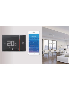 Netatmo Термостат Smarther 2 с вградено Wi-FI за вграден монтаж ЧЕРЕН Bticino with Netatmo - XG8002 - Цена | LEDs4economy