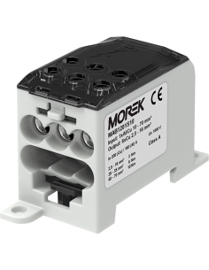 MOREK Разпределителен клемен блок СИВ 1P 200A OJL200A вх. Al/Cu 1x70 изх. 6x16mm² - MAB1201S10 - Цена | LEDs4economy