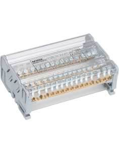 MOREK Разпределителен клемен блок Moblock 4P 125A-15 2x35 + 2x25 + 11x6mm² - MAB4126A18 - Цена | LEDs4economy