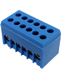 MOREK Клема изолирана СИНЯ N6H-2 2P 4x25mm² + 8X16mm² IP20 63A 500V - MAD2006N15 - Цена | LEDs4economy