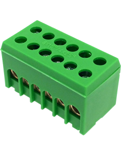 MOREK Клема изолирана ЗЕЛЕНА PE6H-2 2P 4x25mm² + 8x16mm² IP20 63A 500V - MAD2006G15 - Цена | LEDs4economy