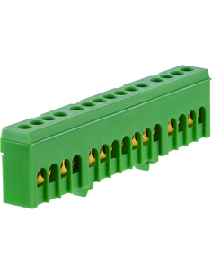 MOREK Клема изолирана ЗЕЛЕНА PE15H 15x16mm² IP20 63A 690V - MAD1015G15 - Цена | LEDs4economy