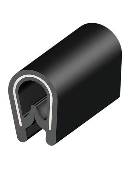 Гумена защитна лента за ръб 1,0-4,0mm черна RAL 9005 100m MOREK