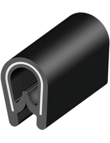 Гумена защитна лента за ръб 1,0-4,0mm черна RAL 9005 10m MOREK