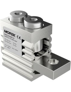 MOREK Неизолиран конектор към устройство OT240-2 2xAl/Cu 70-240 mm² h99mm 630A 690V - MAC2240E10 - Цена | LEDs4economy