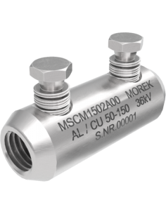 MOREK Кабелен съединител алуминиев покалаен Al/Cu 50-150mm² 36kV MSCM150 2x късащ се болт M14 - MSCM1502A00 - Цена | LEDs4econom
