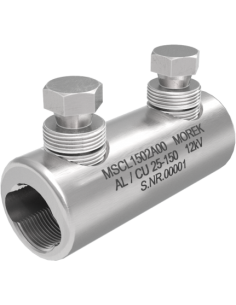MOREK Кабелен съединител алуминиев покалаен Al/Cu 25-150mm² 12kV MSCL150 2x късащ се болт M16 - MSCL1502A00 - Цена | LEDs4econom
