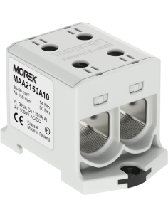 MOREK Тунелна клема СИВА 1P 320A с 4 отвора OTL150-2 2xAl/Cu 25-150mm² 1000V - MAA2150A10 - Цена | LEDs4economy