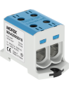 MOREK Тунелна клема СИНЯ 1P 245A с 4 отвора OTL95-2 2xAl/Cu 6-95mm² 1000V - MAA2095B10 - Цена | LEDs4economy